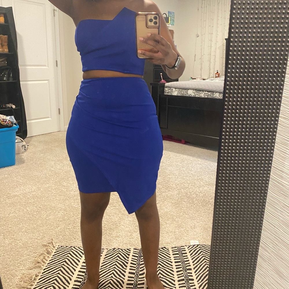 Lulus cobalt blue two piece set